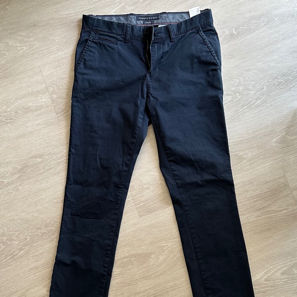 Tommy Hilfiger Slim 30x32 Chino Pants Navy Blue